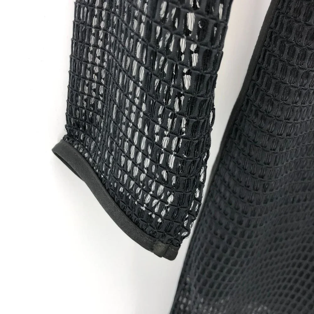 NBD Sabrina Small Black Sheer Mesh Net Sexy Romper Dress Revolve.com - Picture 10 of 16
